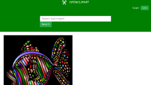 openclipart圖庫：Abstract Colorful Fish 2 With Background-資源代表圖