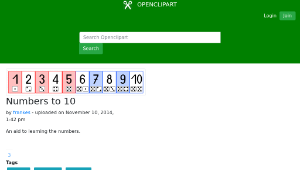 openclipart圖庫：Numbers to 10