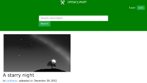 openclipart圖庫：A starry night縮圖