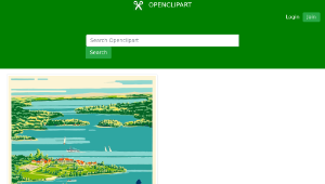 openclipart圖庫：Vintage Travel Poster Ontario Canada縮圖