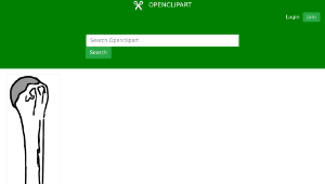 openclipart圖庫：A human Humerus Arm bone縮圖