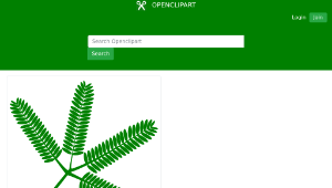 openclipart圖庫：Mimosa set of twigs- as typically seen on the plant-資源代表圖