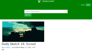 openclipart圖庫：Daily Sketch 16: Sunset-資源代表圖