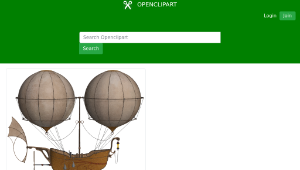 openclipart圖庫：Vintage Air Ship縮圖