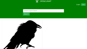 openclipart圖庫：Crow Silhouette No Eye-資源代表圖