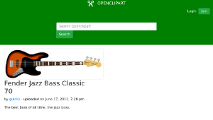 openclipart圖庫：Fender Jazz Bass Classic 70-資源代表圖