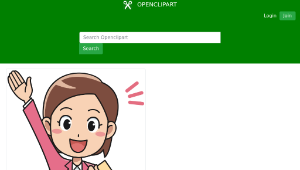 openclipart圖庫：Enthused Female Office Worker-資源代表圖