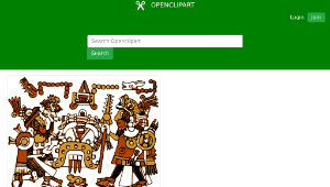 openclipart圖庫：Mixtec Mural 1-資源代表圖