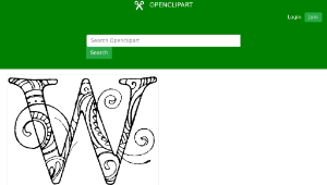 openclipart圖庫：Detailed W縮圖