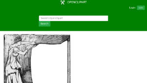 openclipart圖庫：Lady Curtain Frame-資源代表圖