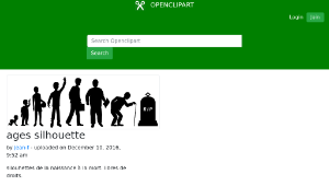 openclipart圖庫：ages silhouette縮圖