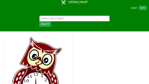 openclipart圖庫：Animated Owl Clock-資源代表圖