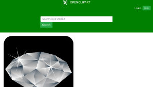 openclipart圖庫：Diamond (gemstone), deimantas-資源代表圖