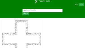 openclipart圖庫：Decorative Flourish Silhouette Cross縮圖