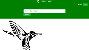 openclipart圖庫：Tribal Hummingbird Silhouette-資源代表圖