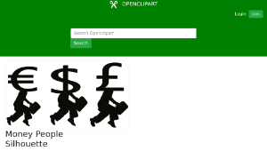 openclipart圖庫：Money People Silhouette縮圖