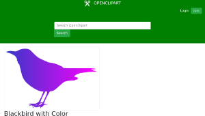openclipart圖庫：Blackbird with Color-資源代表圖