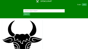 openclipart圖庫：Bull's head 3-資源代表圖