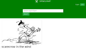 openclipart圖庫：scarecrow in the wind縮圖