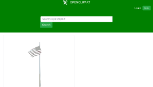 openclipart圖庫：American Flag Waving縮圖