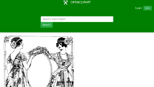 openclipart圖庫：Two Ladies Frame-資源代表圖