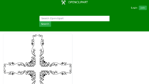 openclipart圖庫：Decorative Vintage Style Cross-資源代表圖