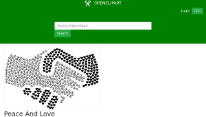 openclipart圖庫：Peace And Love Handshake縮圖
