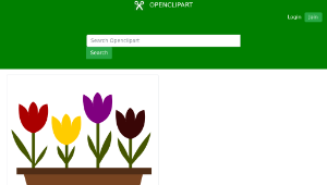 openclipart圖庫：Tulips in a pot, just random!-資源代表圖