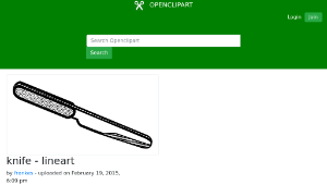 openclipart圖庫：knife - lineart縮圖
