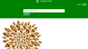 openclipart圖庫：Gold Flower Petals Variation 4-資源代表圖