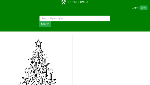 openclipart圖庫：Lutz - Xmas tree outline縮圖