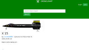 openclipart圖庫：X 15縮圖