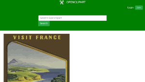 openclipart圖庫：Vintage Travel Poster Basque Coast France縮圖