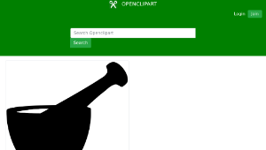 openclipart圖庫：Mortar And Pestle Silhouette 2-資源代表圖