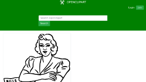 openclipart圖庫：Retro Bills Lady-資源代表圖