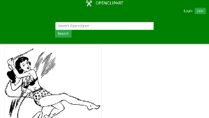 openclipart圖庫：Swinging jungle girl-資源代表圖