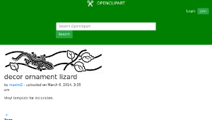 openclipart圖庫：decor ornament lizard縮圖