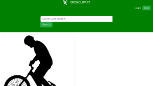 openclipart圖庫：Man On Bike Silhouette-資源代表圖