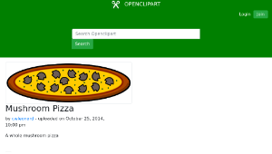 openclipart圖庫：Mushroom Pizza-資源代表圖