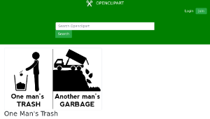 openclipart圖庫：One Man's Trash縮圖