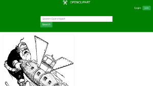 openclipart圖庫：Santa Attacked by Airship縮圖