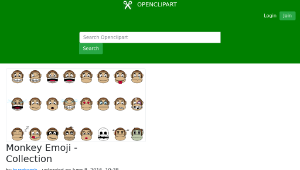 openclipart圖庫：Monkey Emoji - Collection-資源代表圖