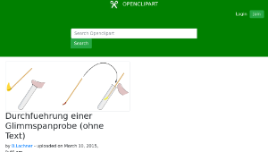 openclipart圖庫：Durchfuehrung einer Glimmspanprobe (ohne Text)縮圖
