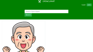 openclipart圖庫：Grandfather - full of energy