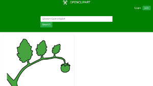 openclipart圖庫：green tomato on a vine縮圖