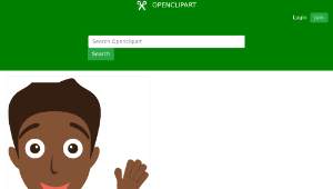 openclipart圖庫：African Man Says Hello-資源代表圖