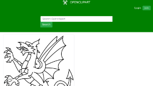 openclipart圖庫：Somerset Dragon White縮圖