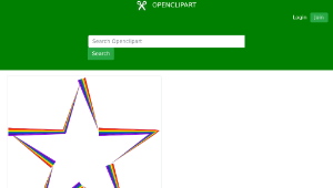 openclipart圖庫：Rainbow Star縮圖