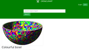 openclipart圖庫：Colourful bowl-資源代表圖