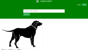 openclipart圖庫：Dog silhouette縮圖